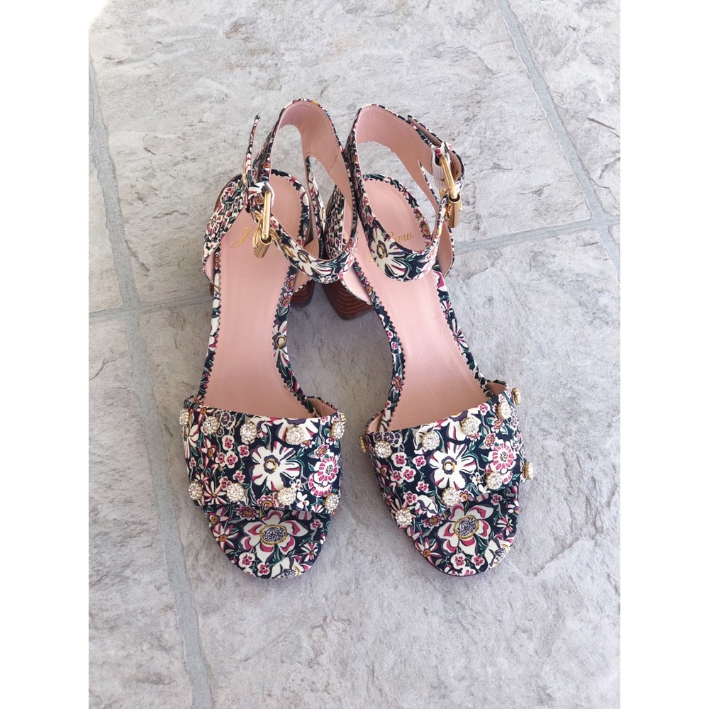 J. Crew Penny Sandal in Liberty® Floral w Jewels
